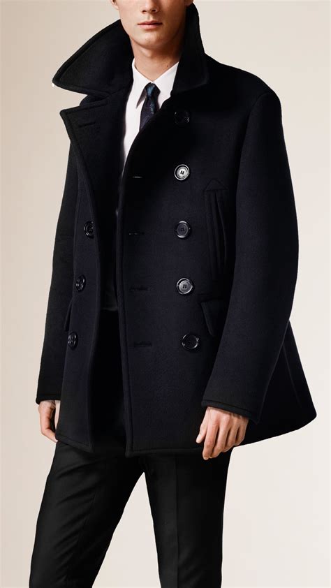 burberry pea coat for men|burberry cashmere coat men's.